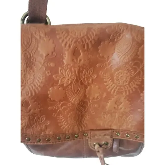 The Sak Ventura Embossed Leather Convertible Backpack/Crossbody Brown - Picture 7 of 11